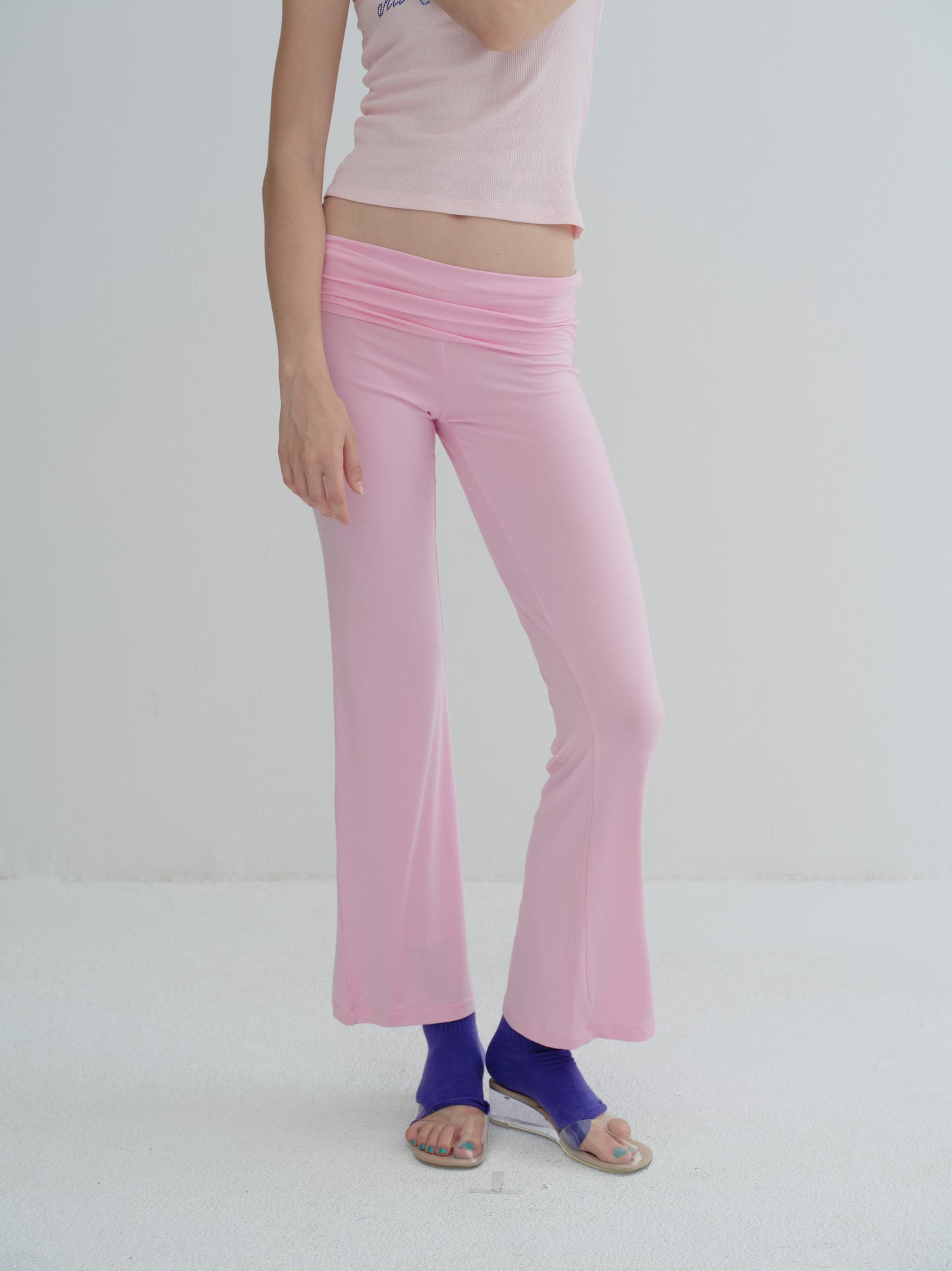 JERSEY FOLDOVER PANTS - Pretty pink