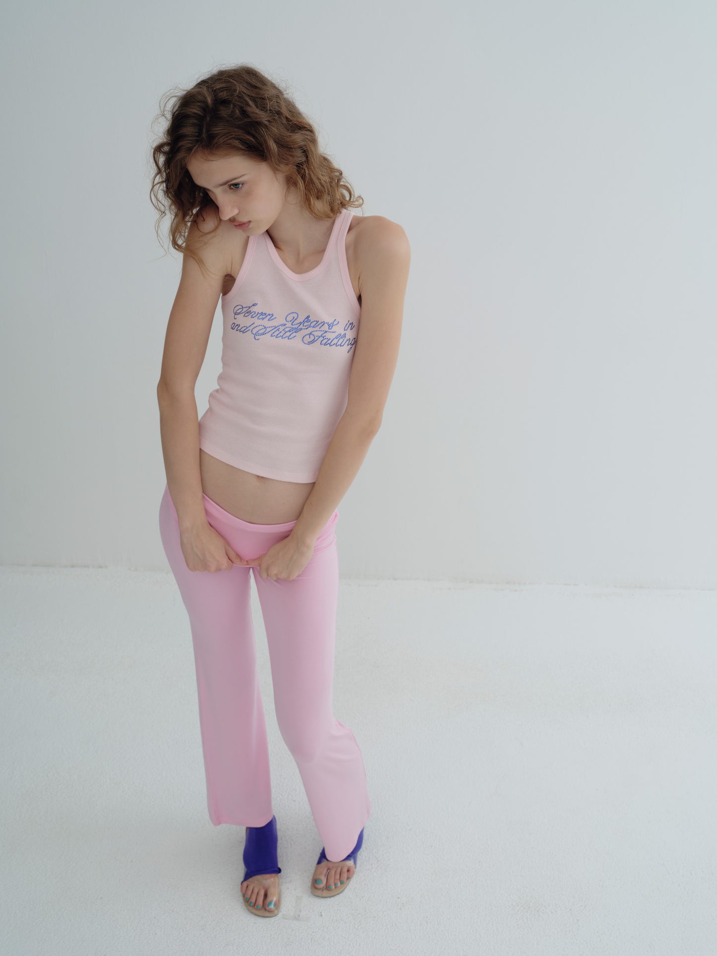 JERSEY FOLDOVER PANTS - Pretty pink