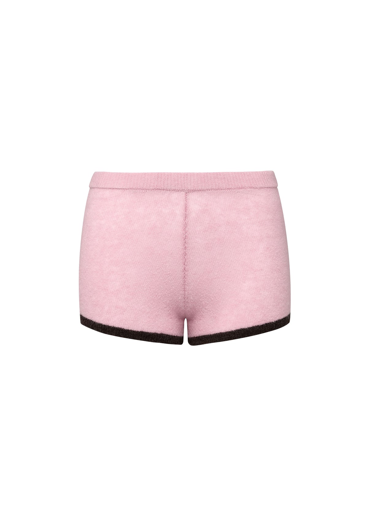 Knit Micro Shorts with Mini Pockets - Ribbon Pink