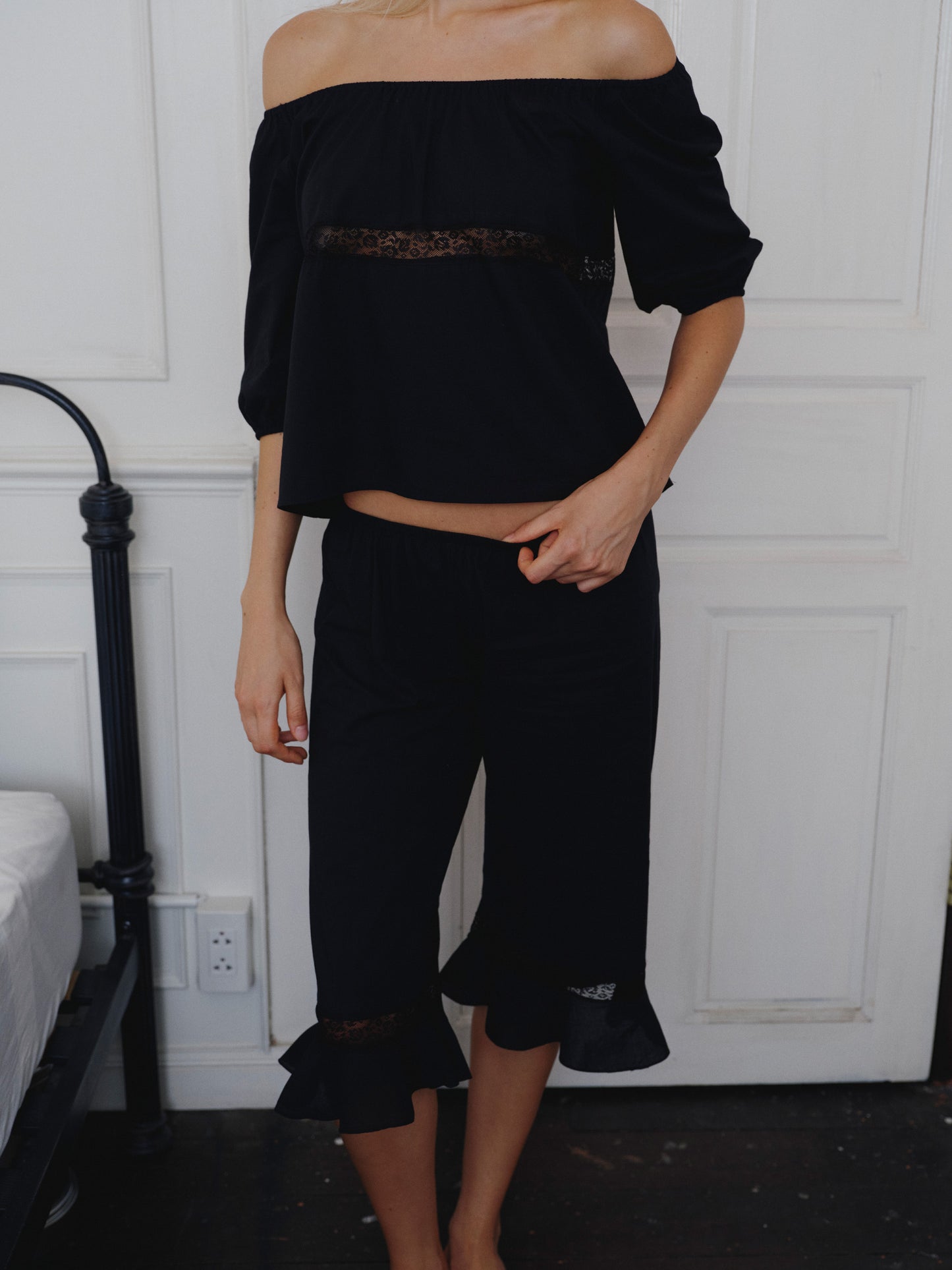 The Blooming classic pants  - Black
