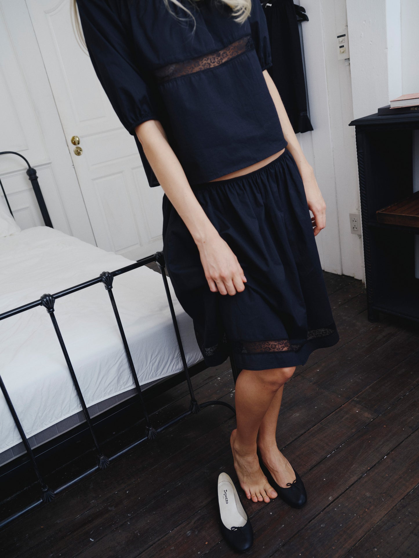 The Blooming classic skirt - Black