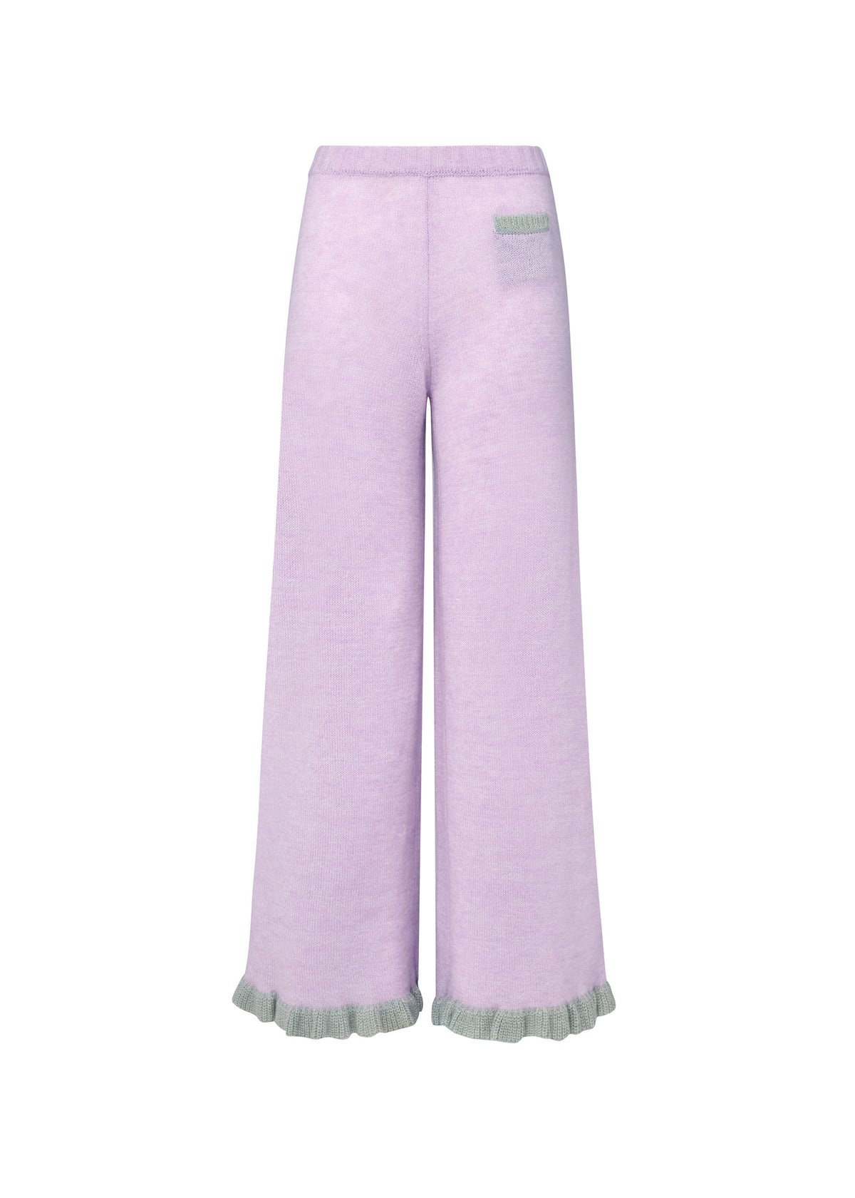 Knit raffle pants with hidden pockets - Lavender / Sage
