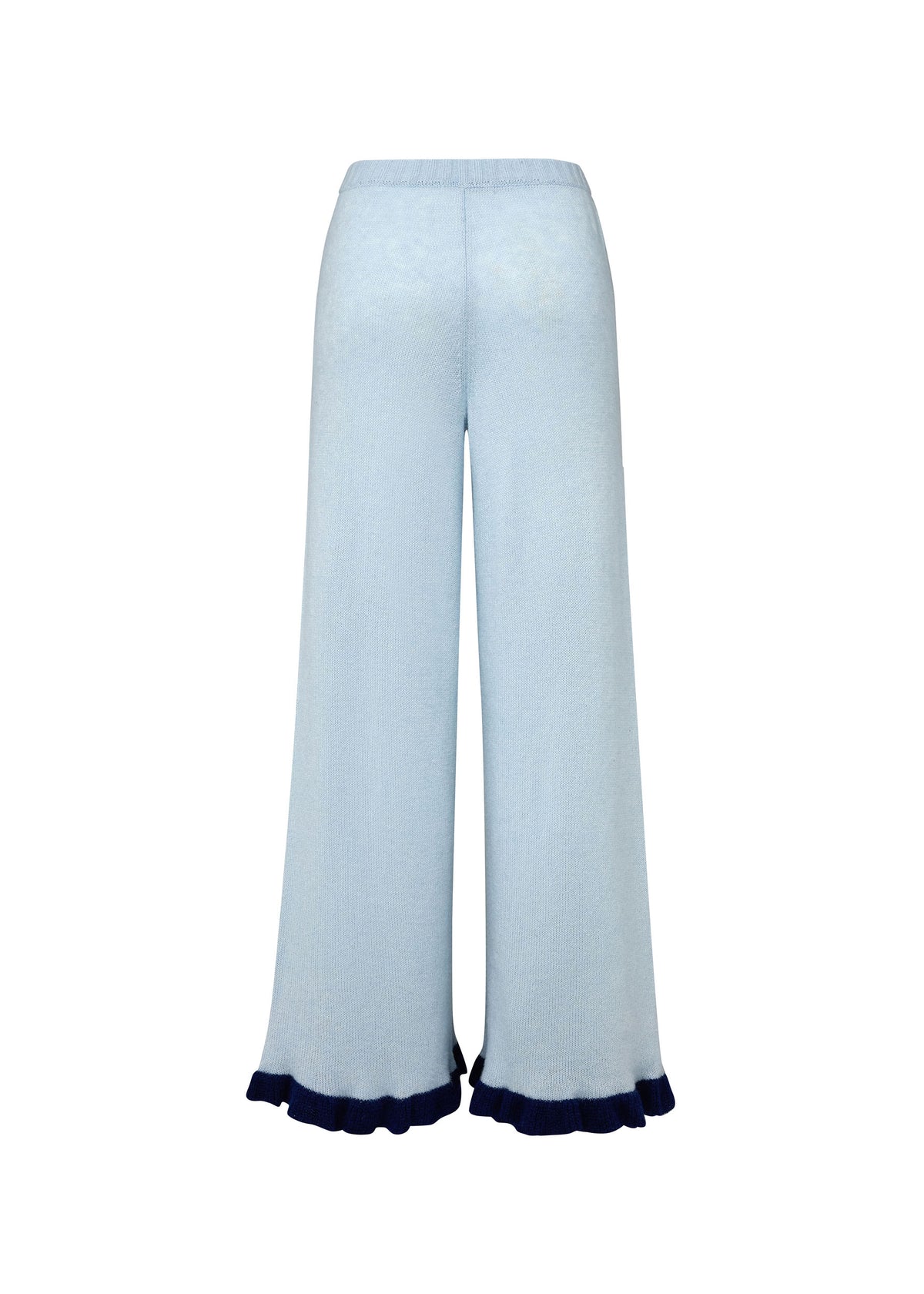 Knit raffle pants with hidden pockets - Powder Blue / Royal Blue