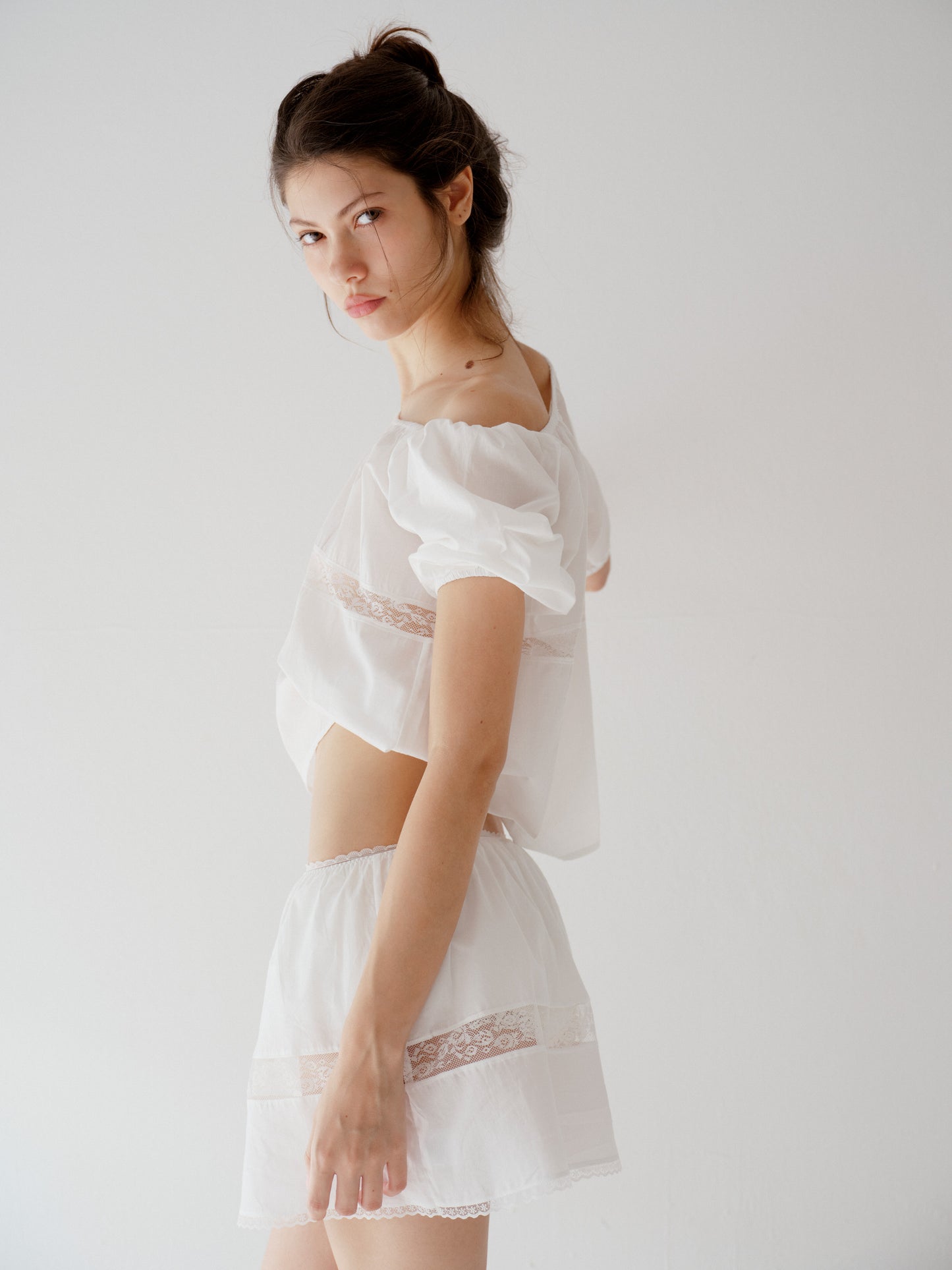 The Blooming classic mini skirt - white