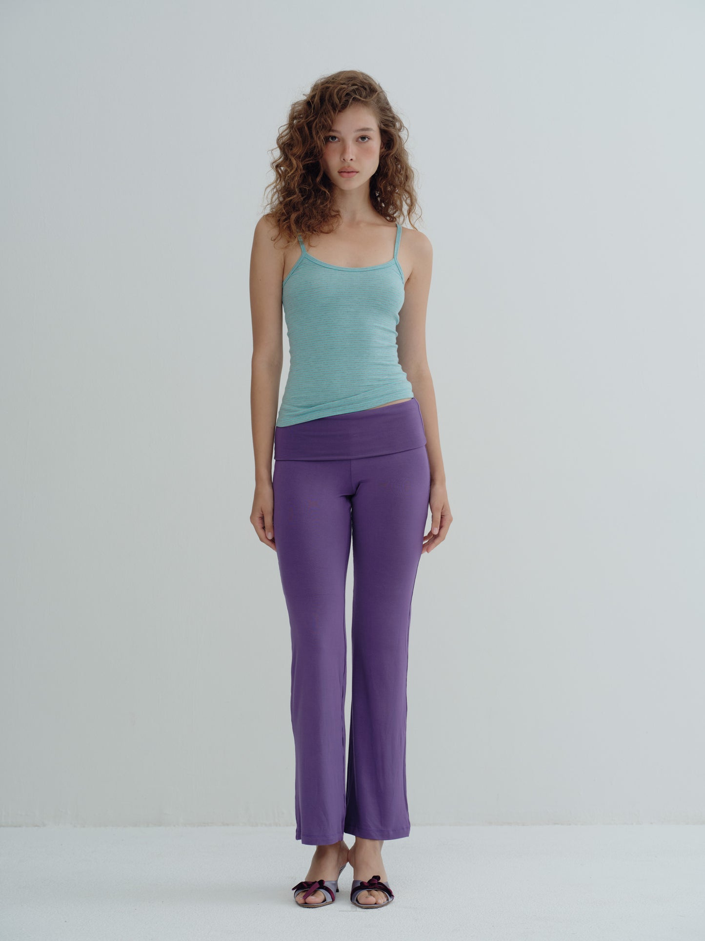 JERSEY FOLDOVER PANTS - Mangosteen