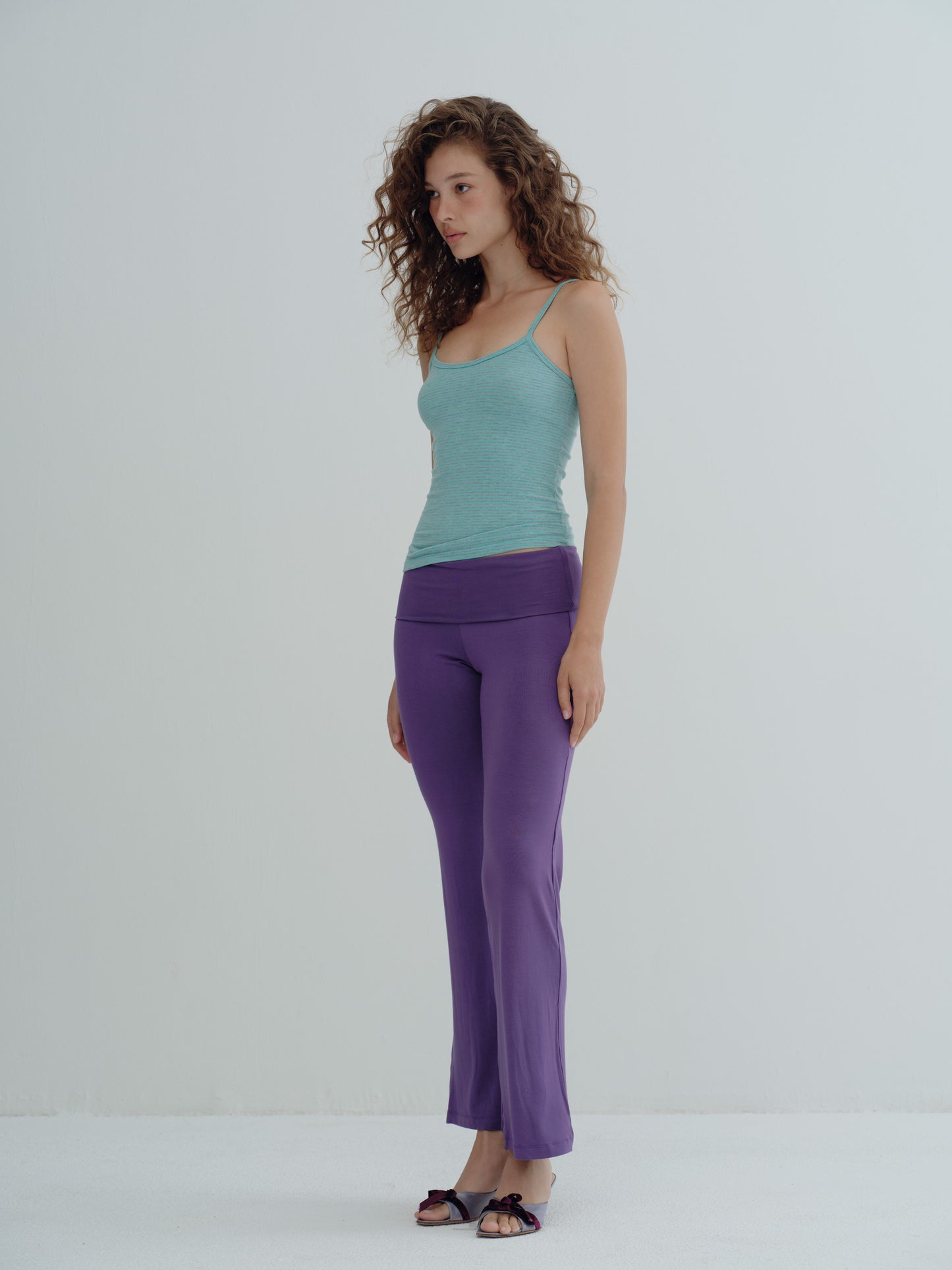 JERSEY FOLDOVER PANTS - Mangosteen