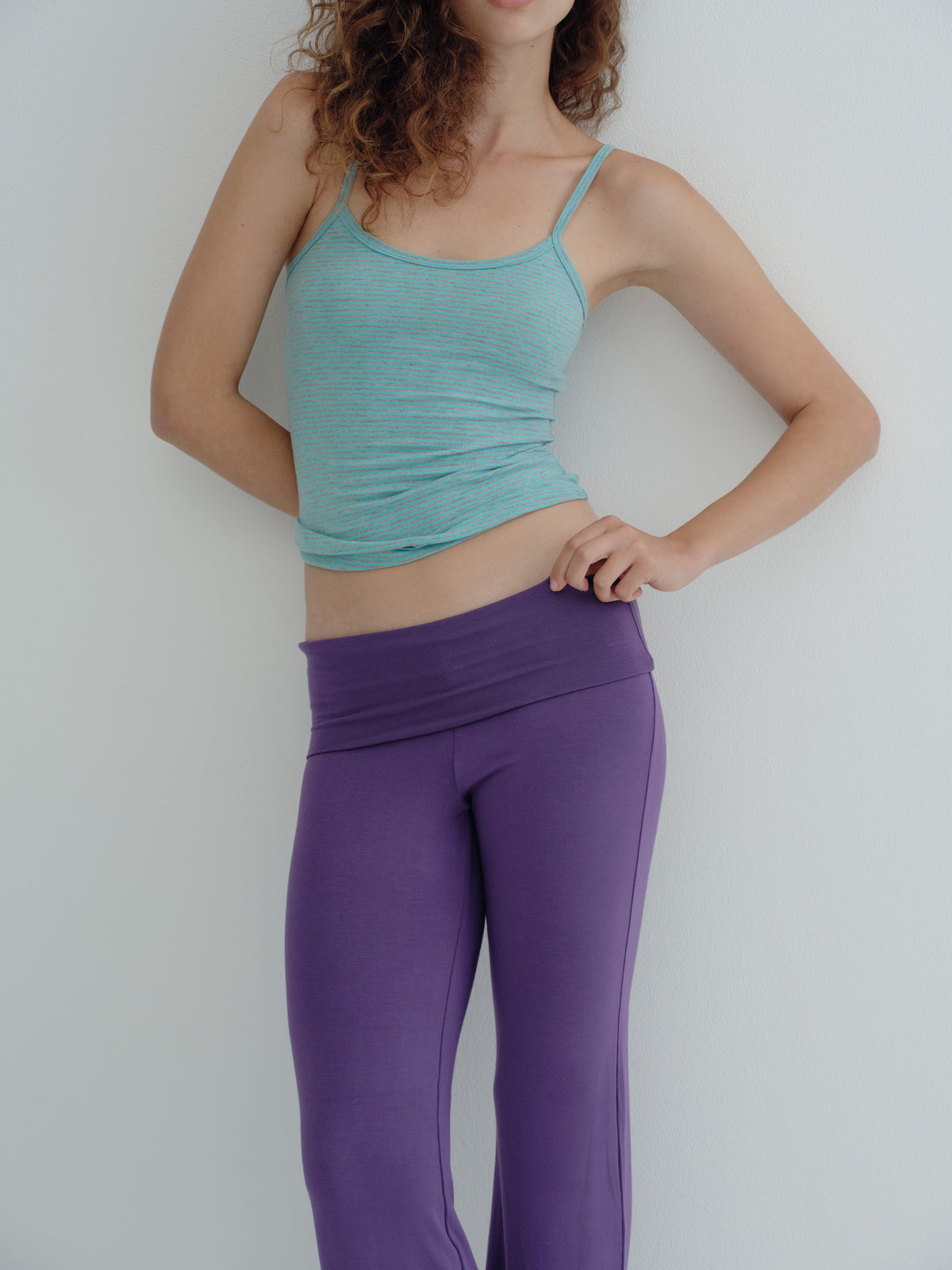 Imnot basic cami top - Mint stripe