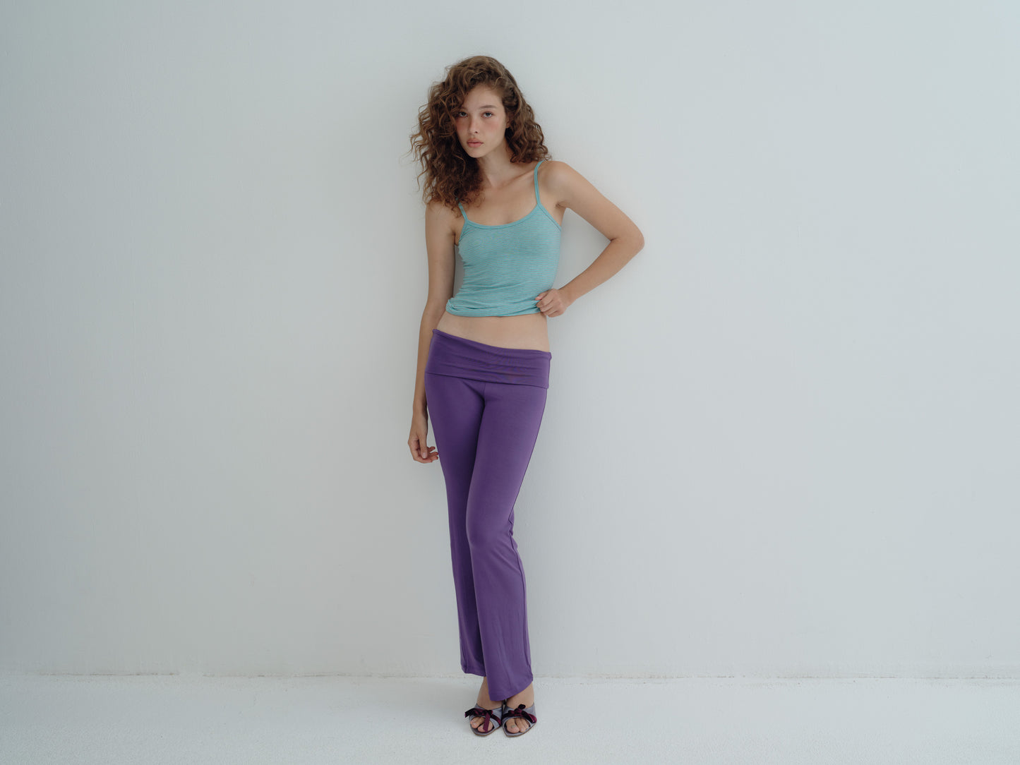 JERSEY FOLDOVER PANTS - Mangosteen