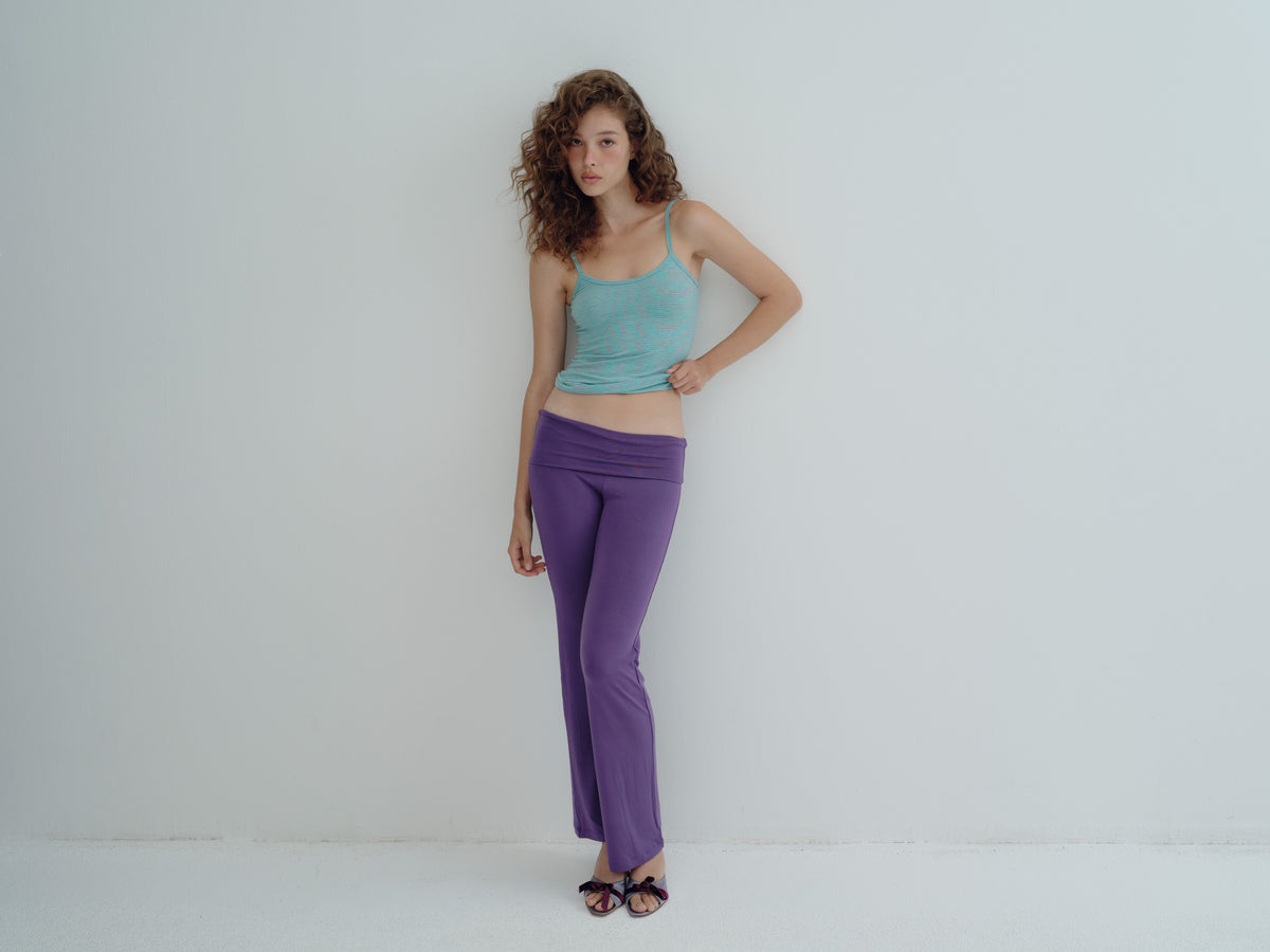 Imnot basic cami top - Mint stripe