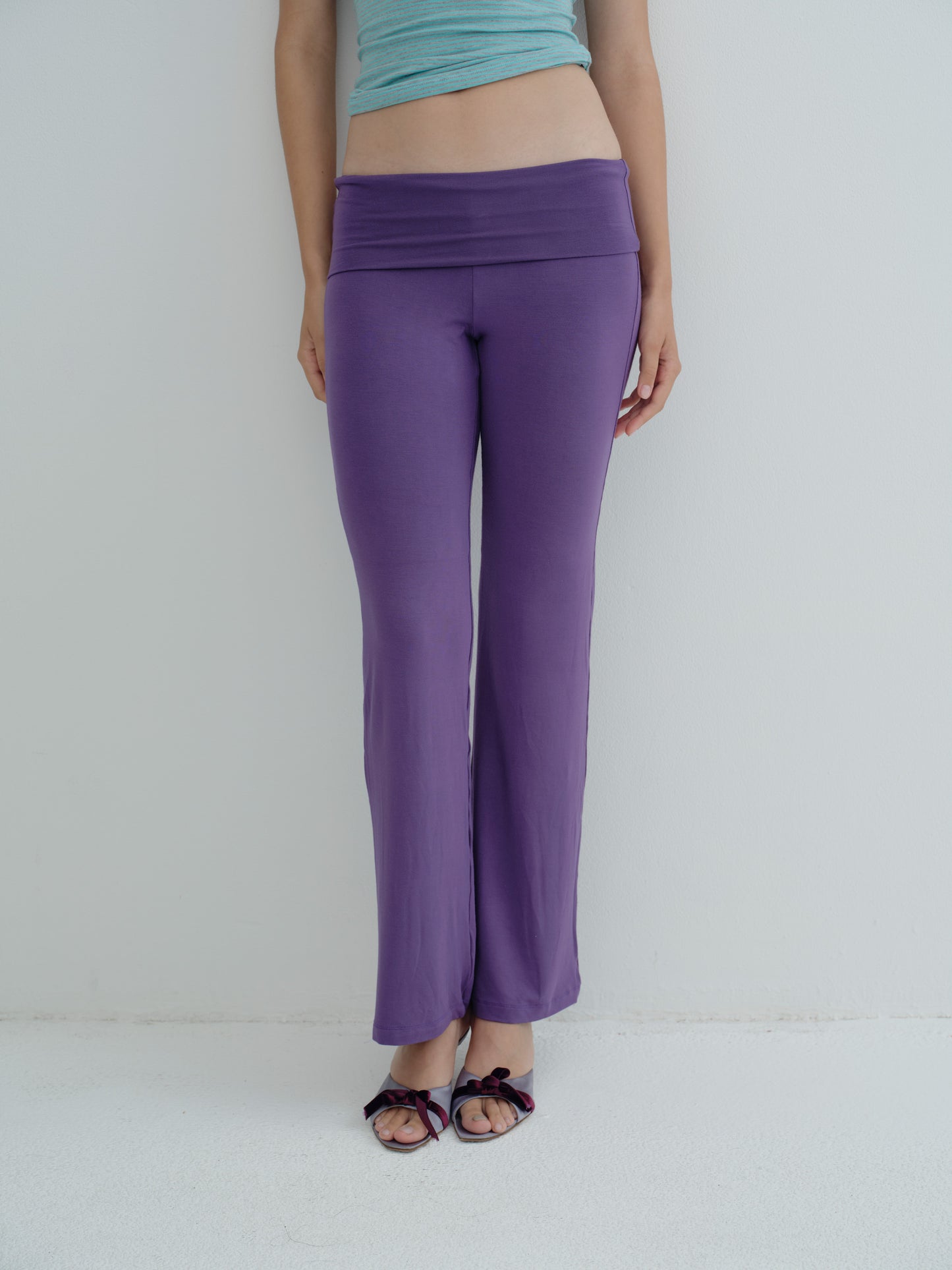 JERSEY FOLDOVER PANTS - Mangosteen