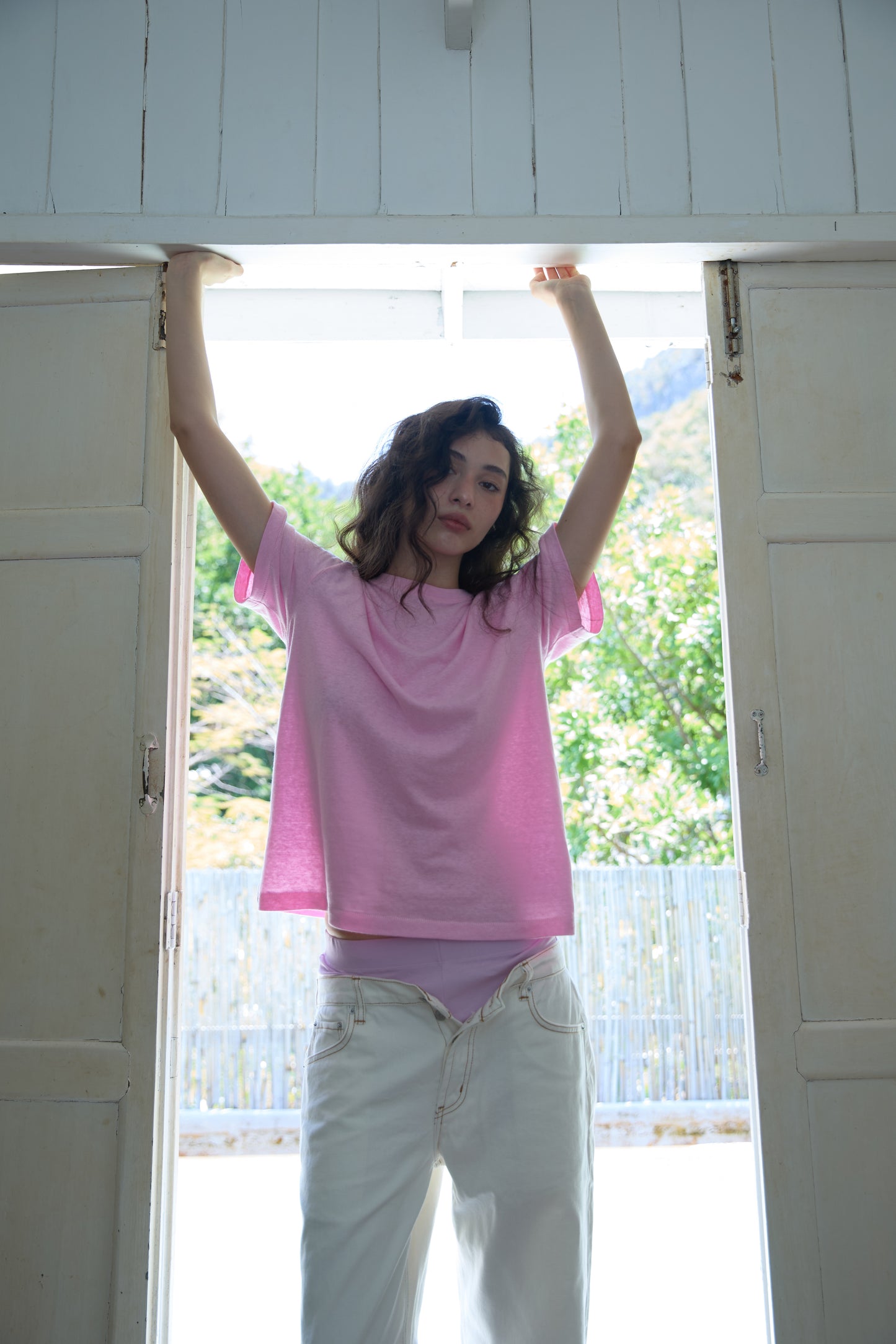 OVERSIZED SUMMER T-SHIRT - PINK