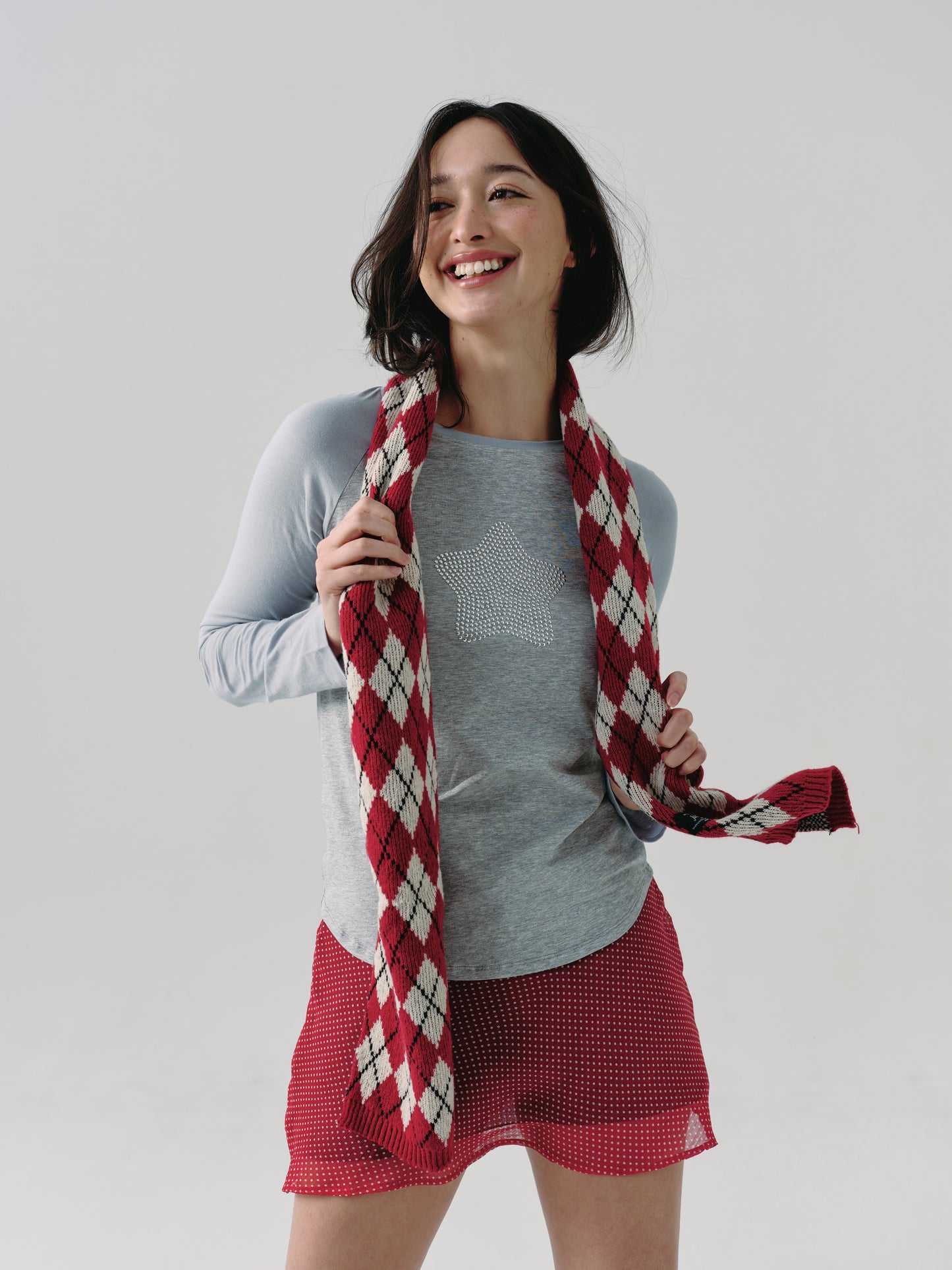 basic raglan long-sleeve tee - star stud