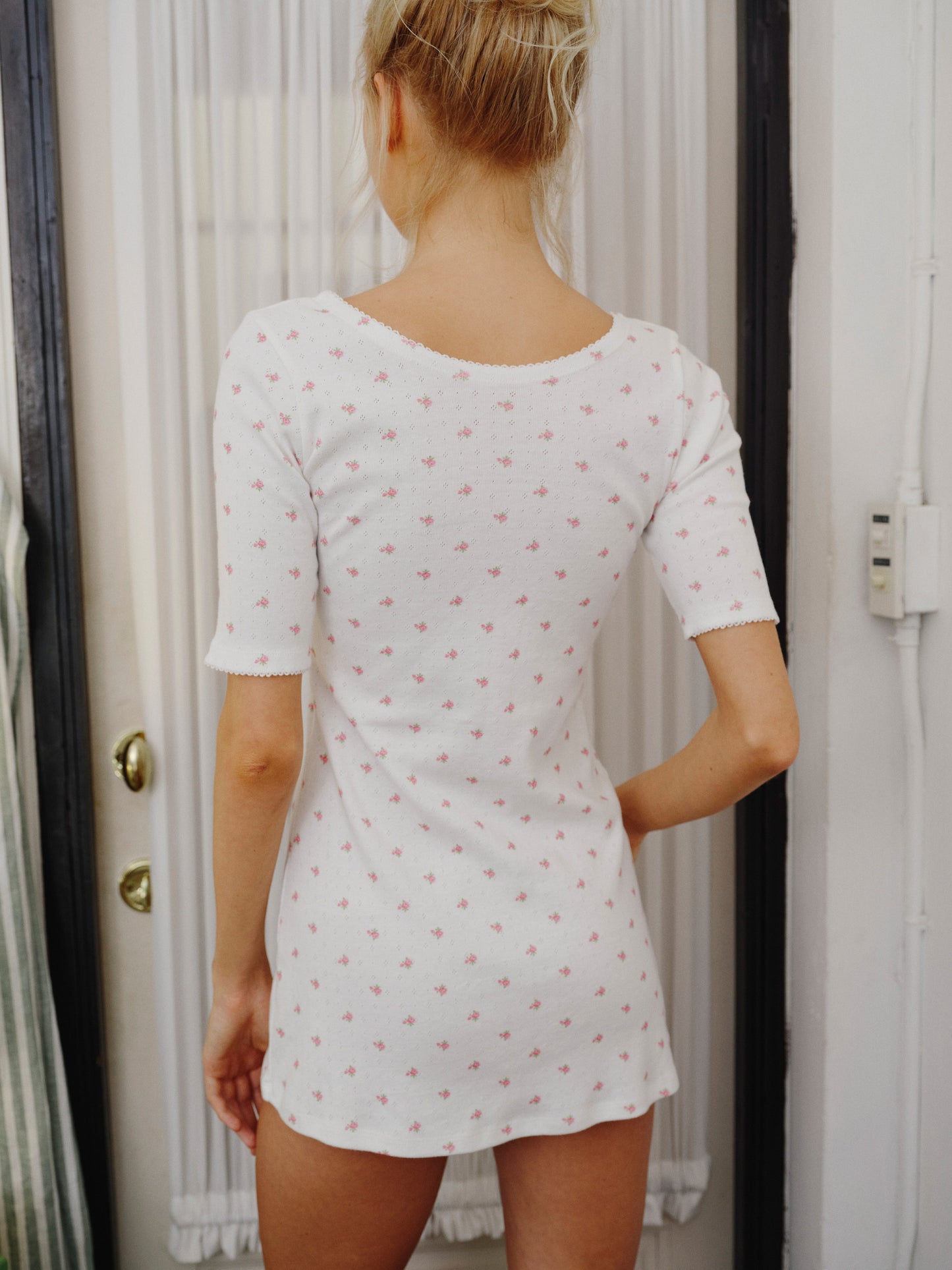 THE CLASSIC REVERSIBLE MINI DRESS - pink rose sugar