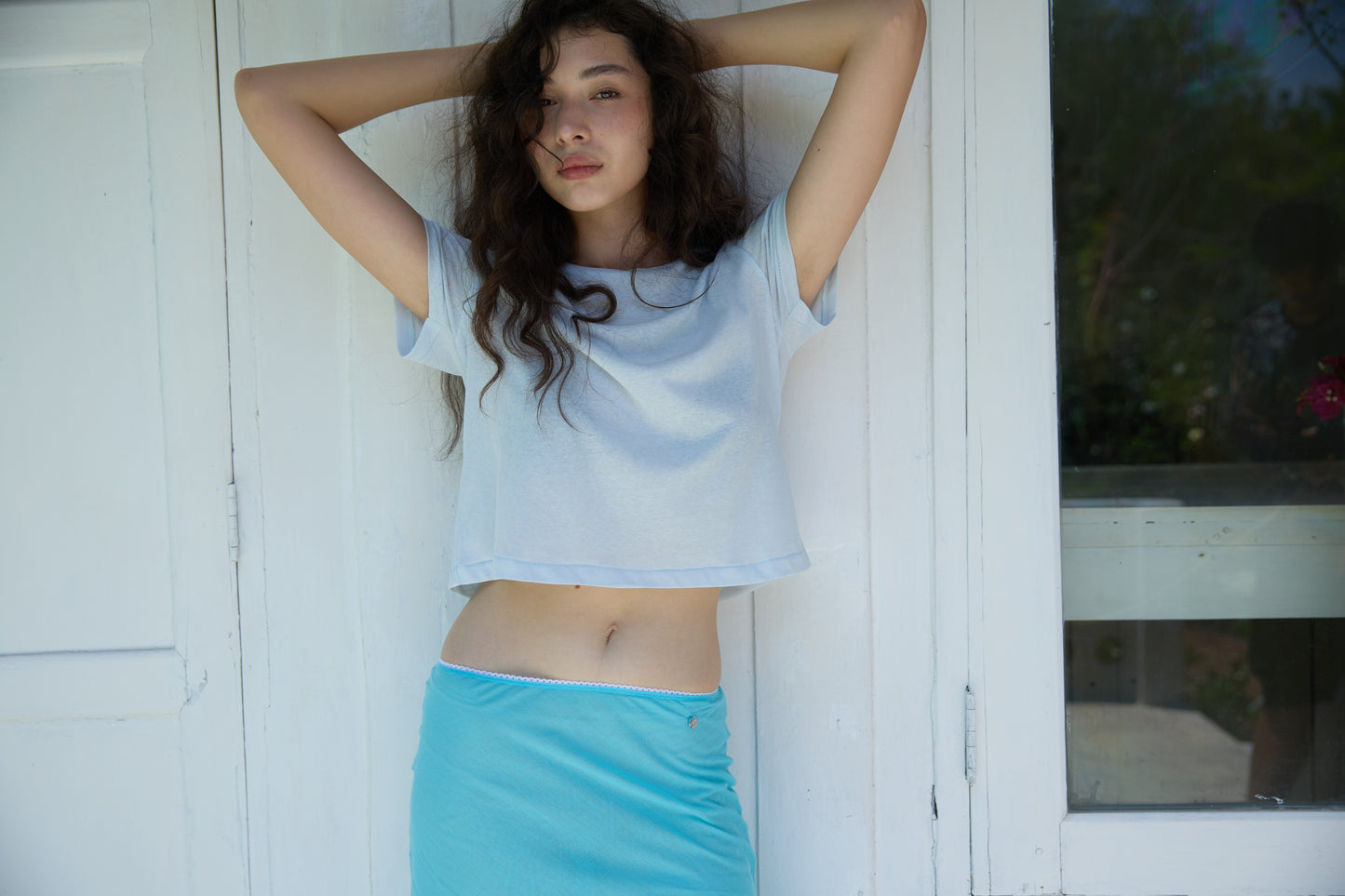 BOXY TEE - PASTEL BLUE
