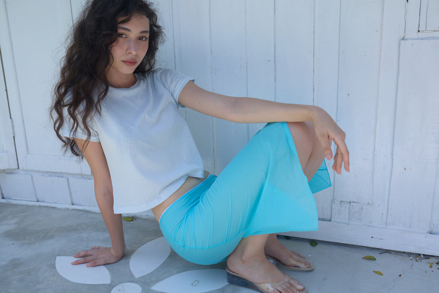 BOXY TEE - PASTEL BLUE