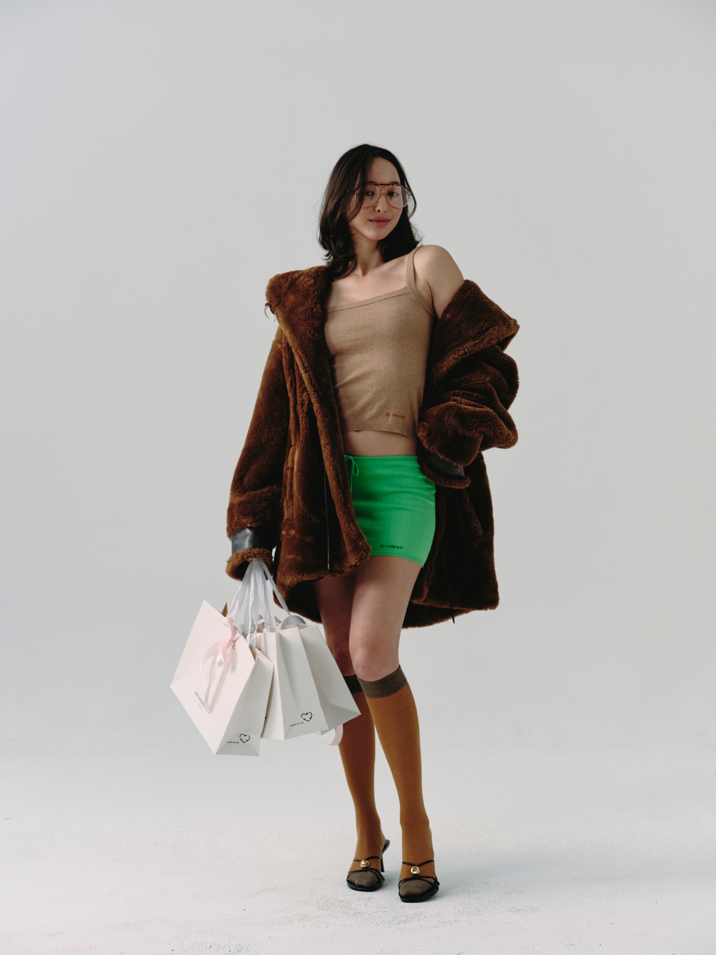 cozy knit mini skirt - apple jelly