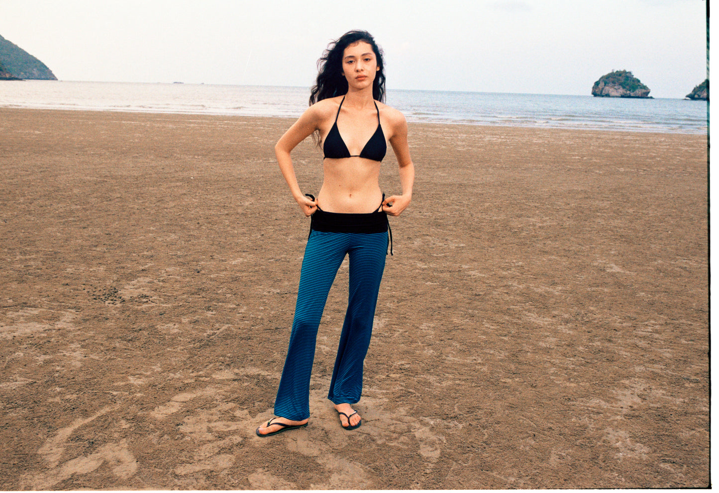 JERSEY FOLDOVER PANTS - DEEP TEAL